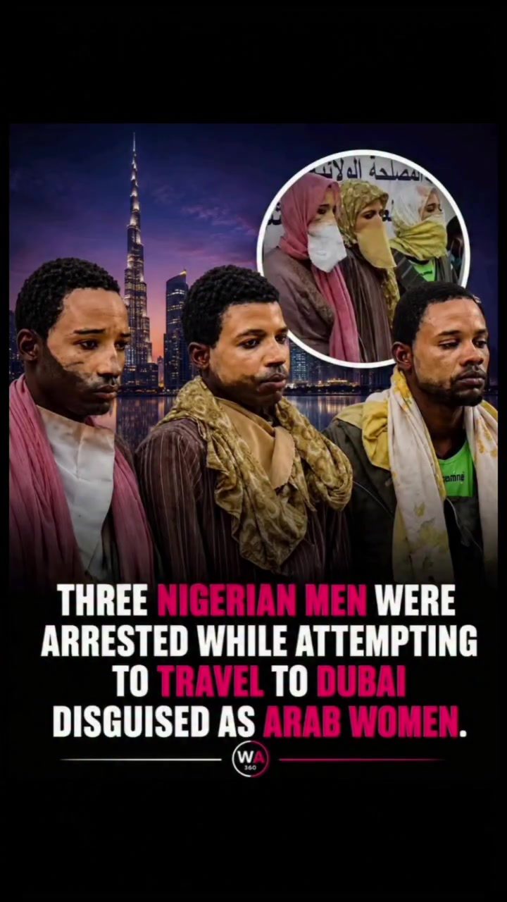 Three Nigerian Men Arrested Attempting to Enter Dubai Disguised as Women