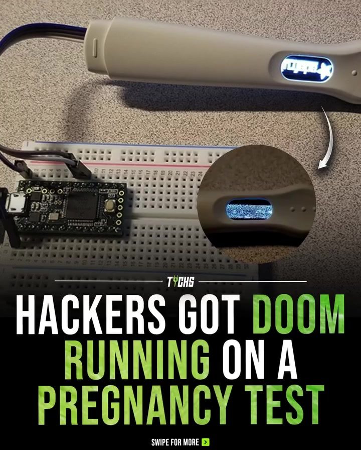 Doom Hacked to Run on a Pregnancy Test