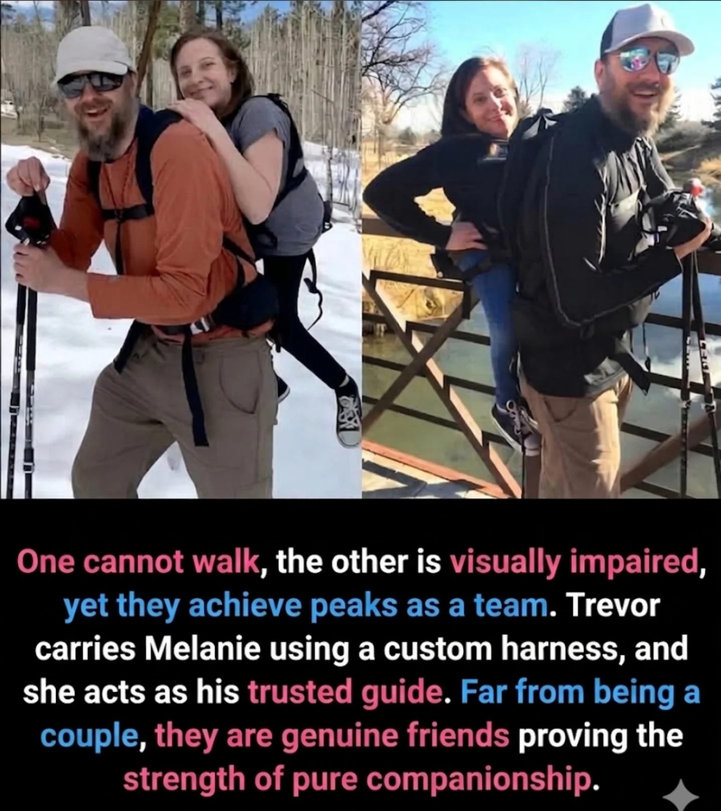 Adaptive Hiking: How Trevor and Melanie Conquer Peaks Together