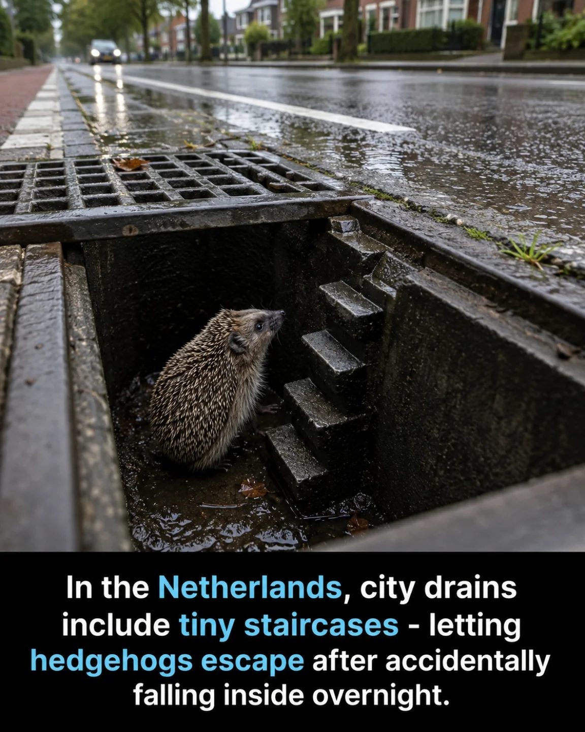 Creative Drain Designs in the Netherlands Save Hedgehogs