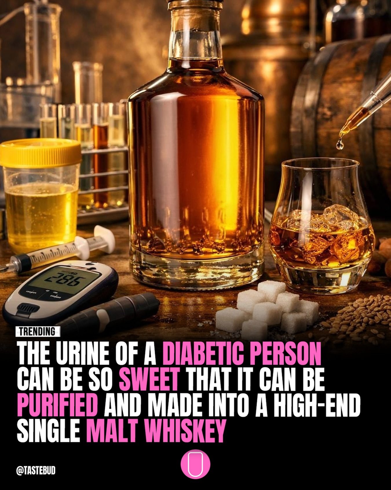 Artistic Whiskey Concept: Using Diabetes to Produce Unique Spirit