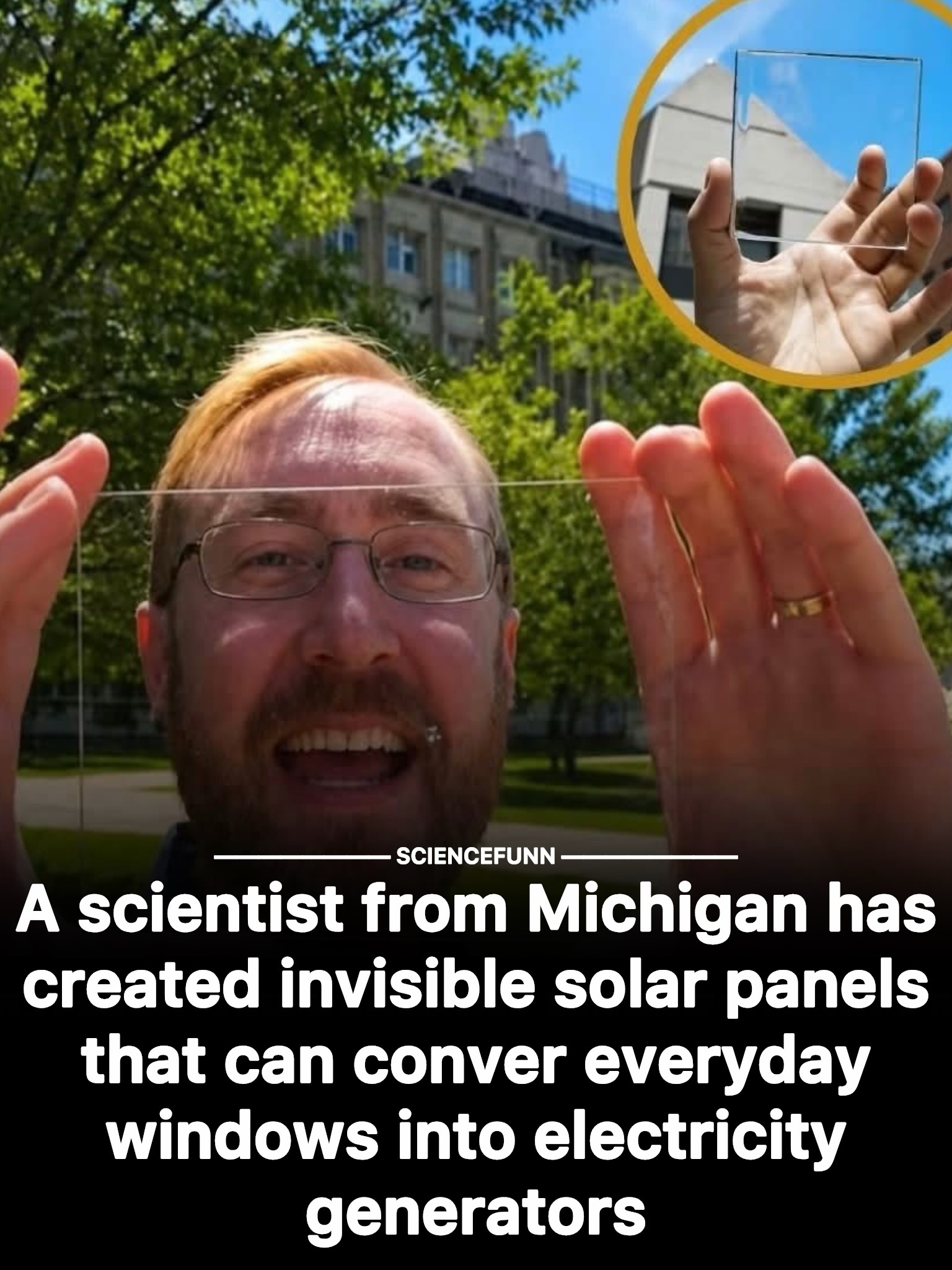 Michigan Scientist's Invisible Solar Panels for Windows