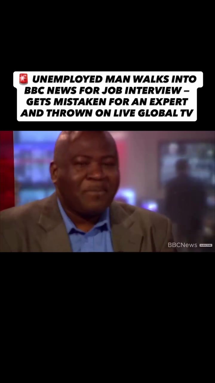 ### BBC News Interview Mixup: Unemployed Man Thrown into Live Broadcast