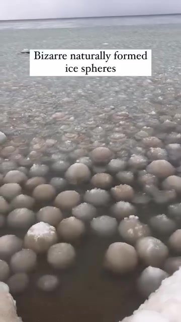 Discovering Rare Ice Spheres on a Beach