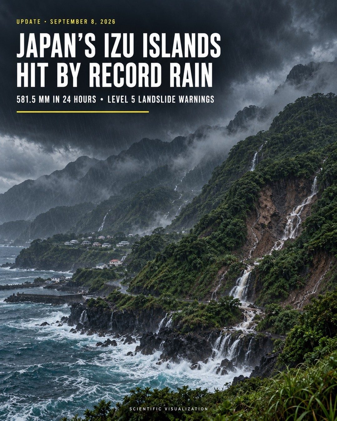 Izu Islands Japan: Record Rainfall and Landslide Alerts