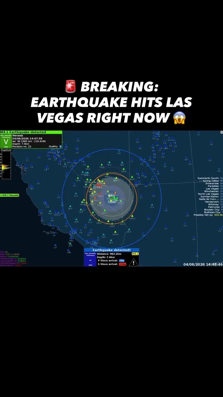 Las Vegas Rocks as 4.1 Magnitude Earthquake Hits