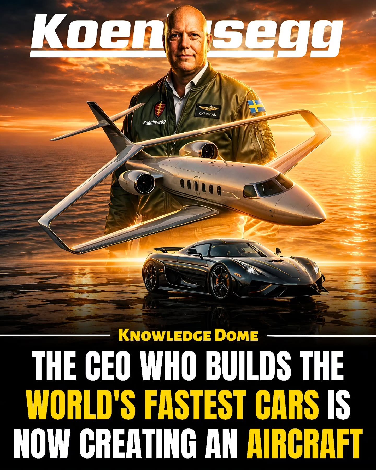 Koenisegg CEO Christian von Koenigsegg Brings Supercar Innovation to Aircraft Design