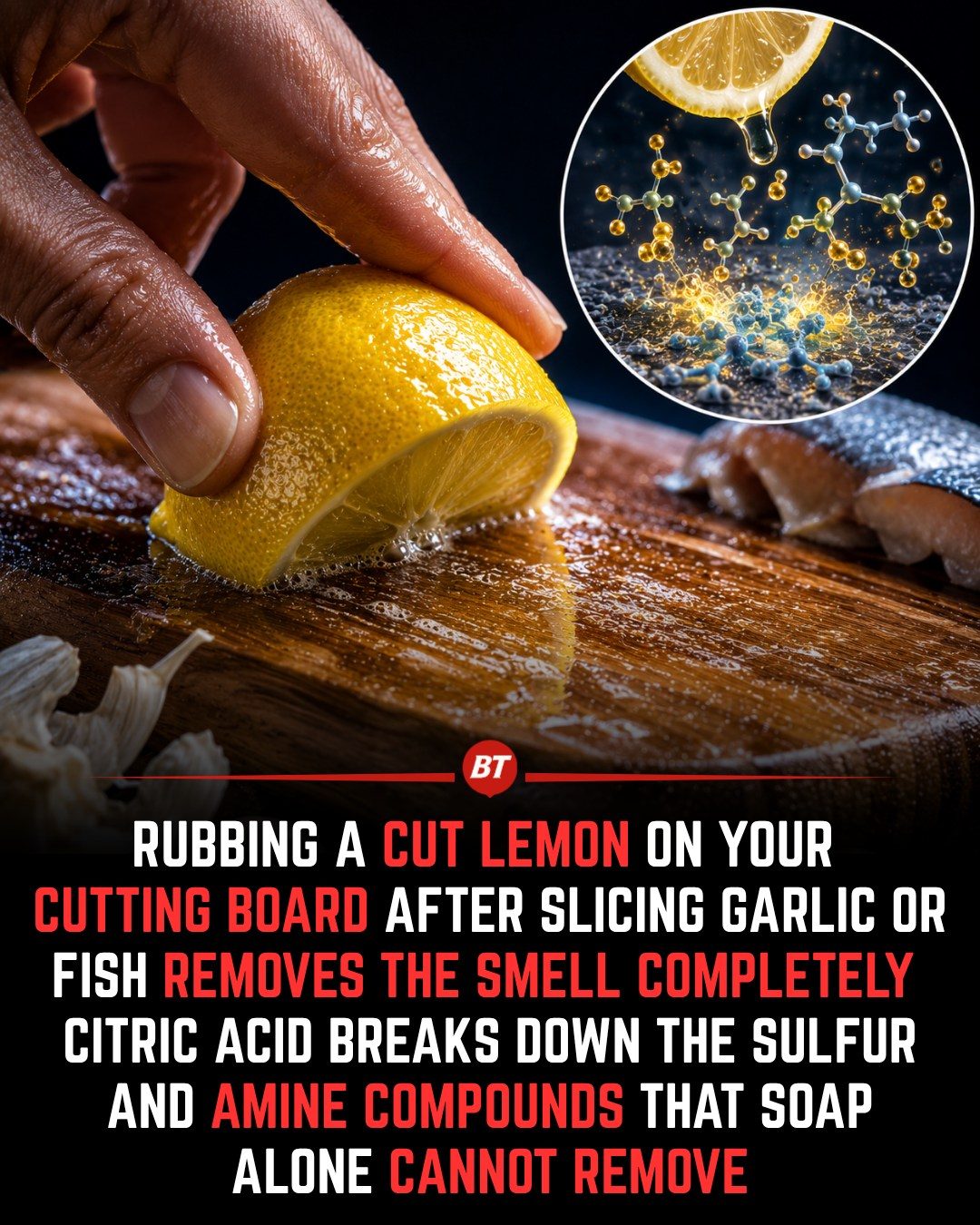 Eliminate Garlic and Fish Odors: How Lemon Works