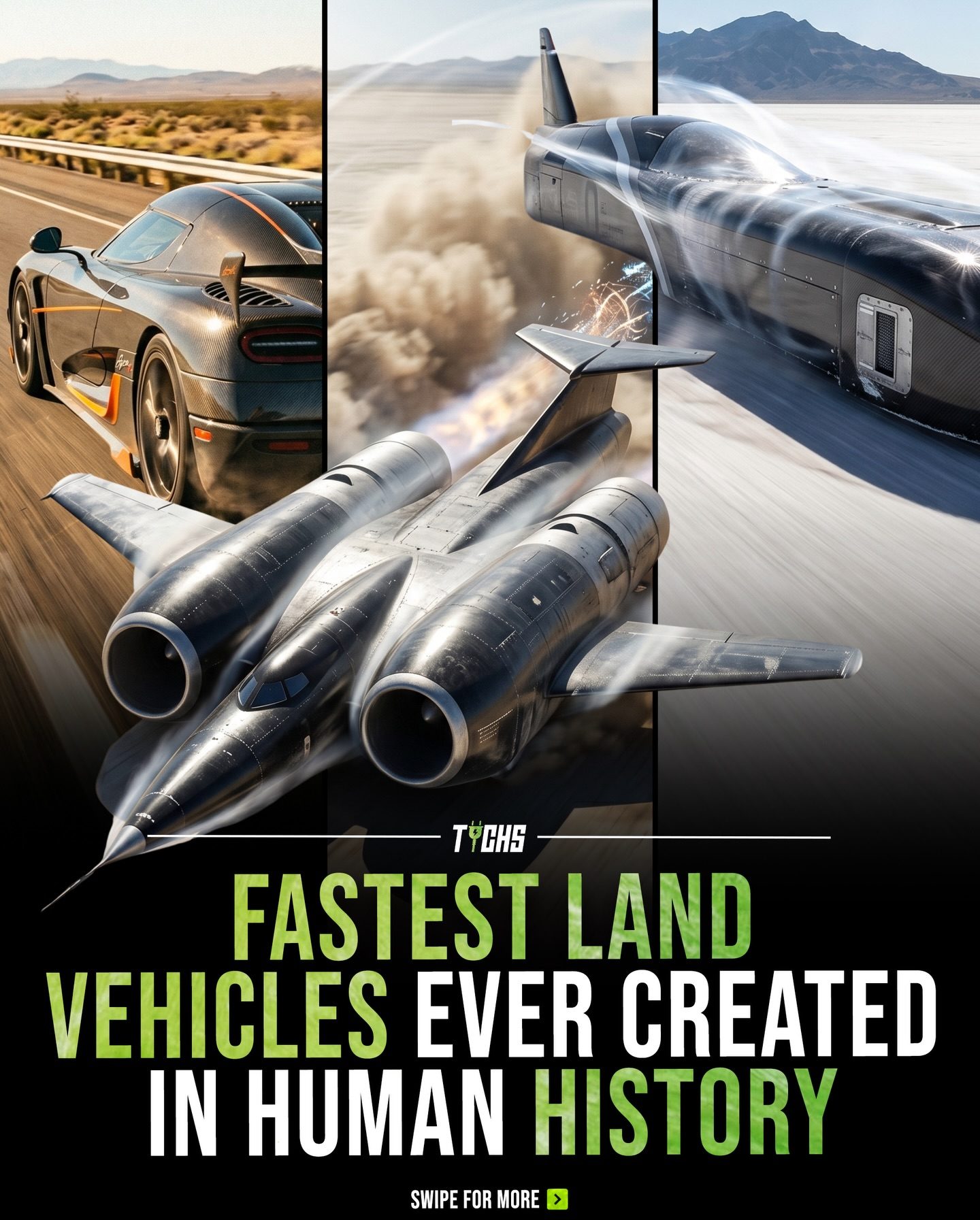 Evolution of the Fastest Land Vehicles: Iconic Speeds and Speeds