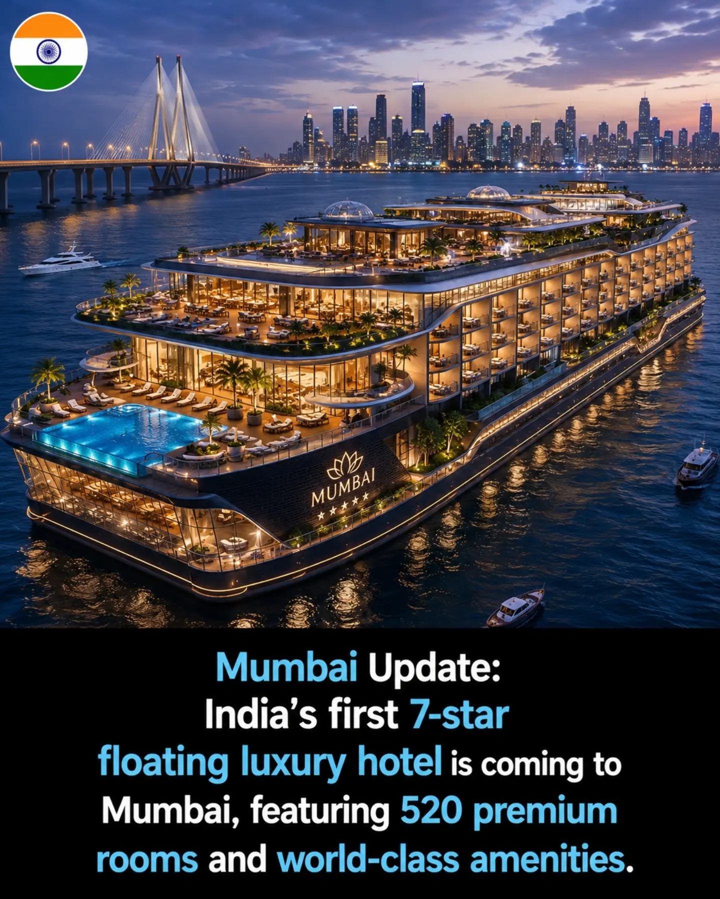 India's First Floating 7-Star Hotel in Mumbai