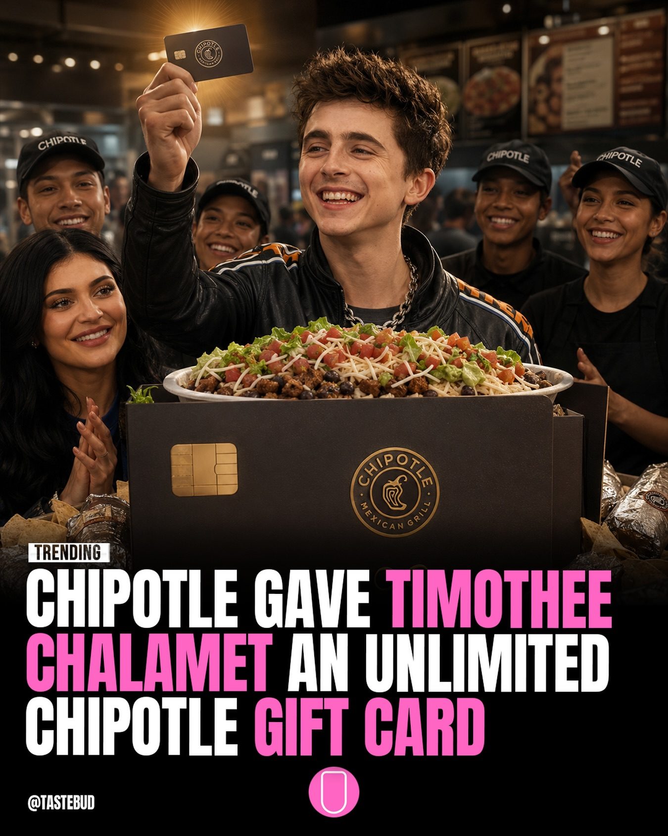 Timothée Chalamet's Unlimited Chipotle Gift Card