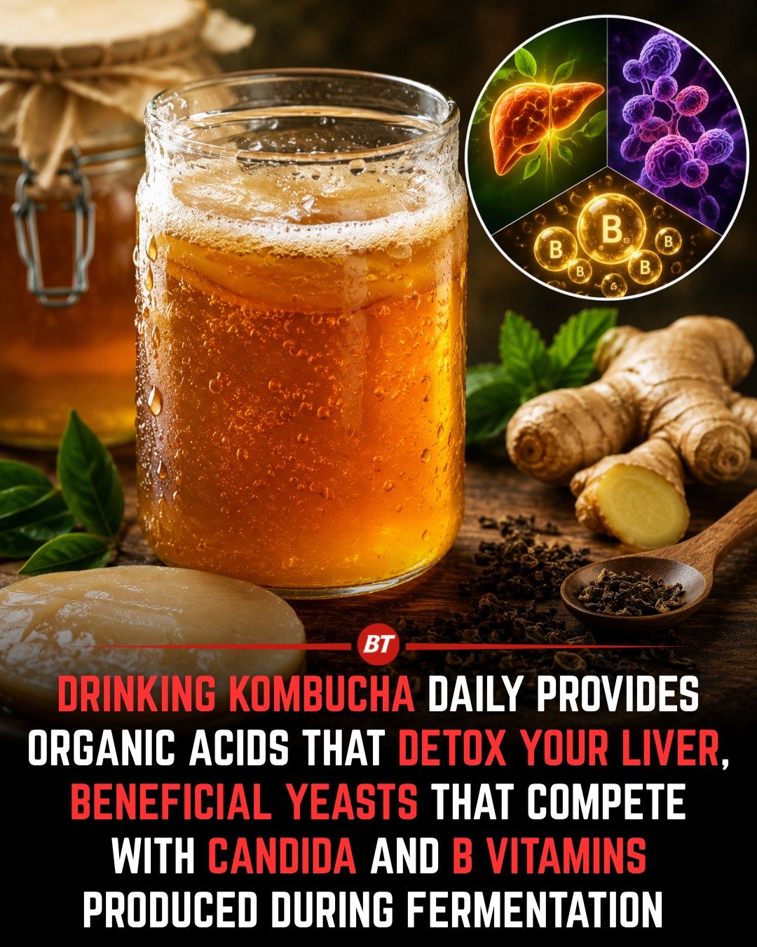Kombucha's Health Benefits: Organic Acids, Vitamins, and Gut Support
