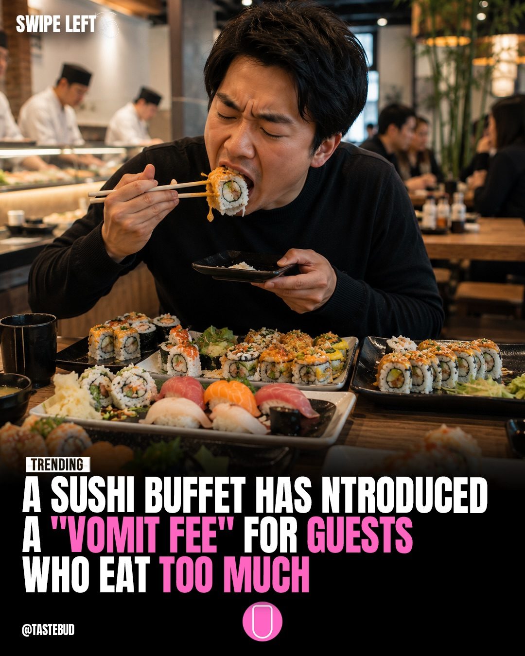 Sushi Buffet Introduces 'Vomit Fee' for Overeating Guests