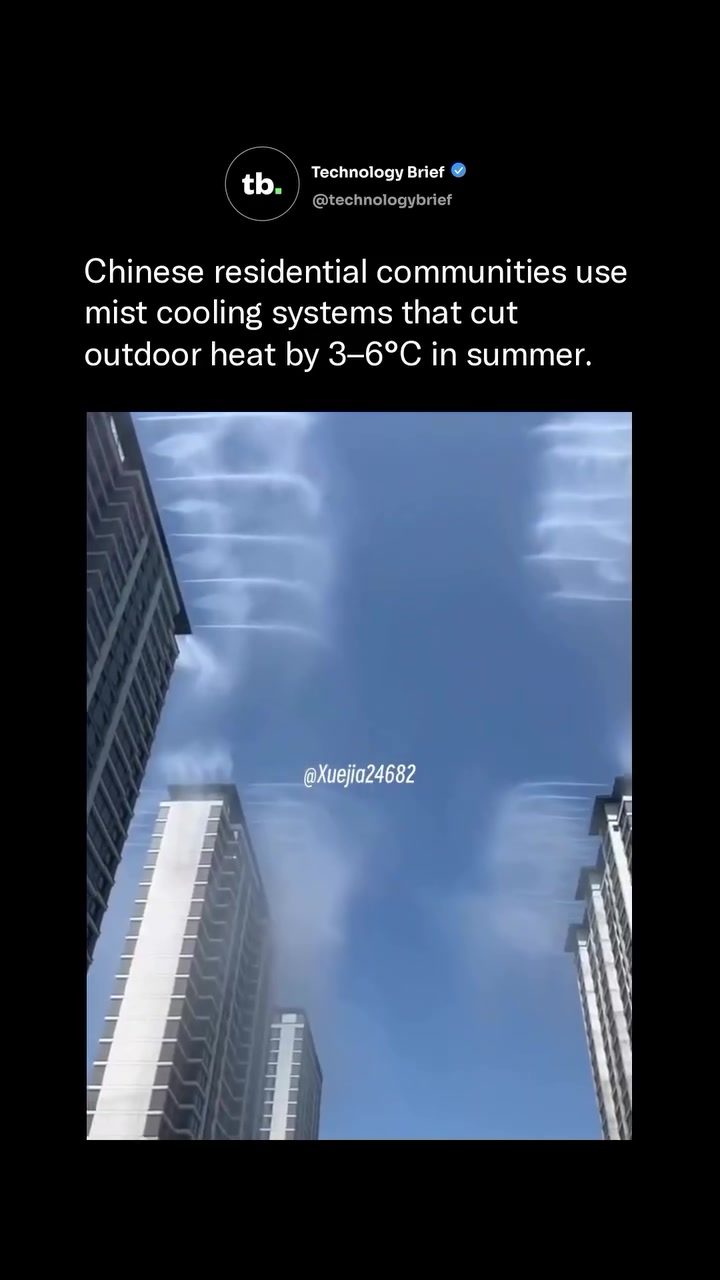 Chinese Communities Beat Summer Heat with Rooftop Mist Cooling