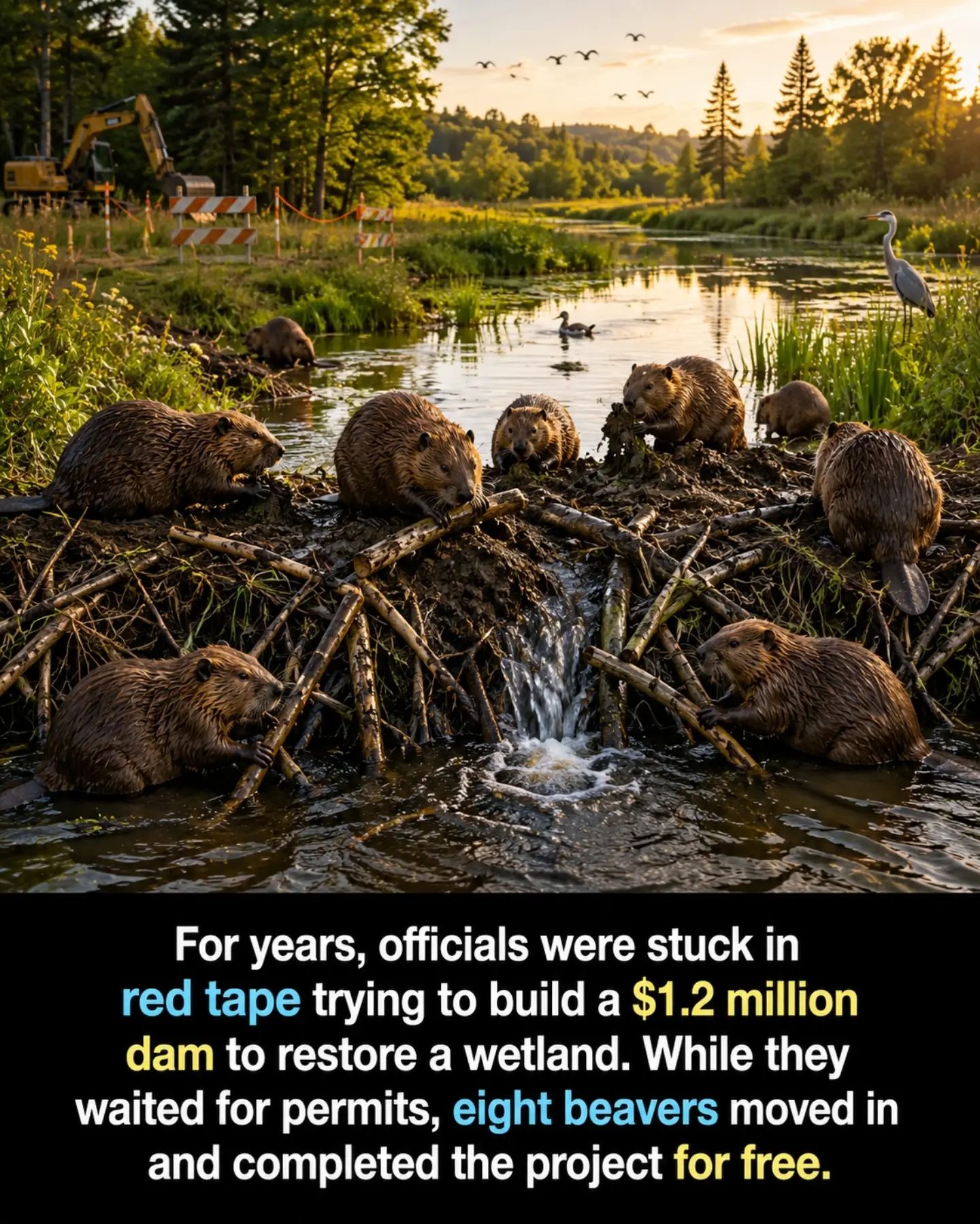 Beavers Outsmart Bureaucracy, Build $1.2M Dam Faster Than Officials