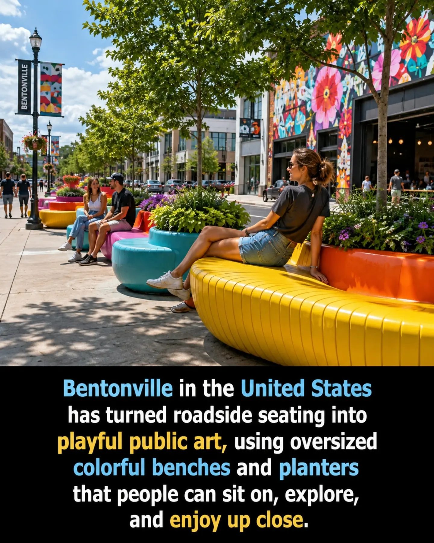 Bentonville's Colorful Urban Art: A Seating Revolution