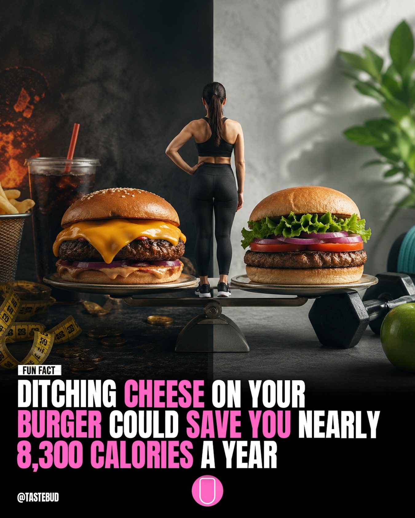 Cutting Cheese from Burgers: Annual Calorie Savings