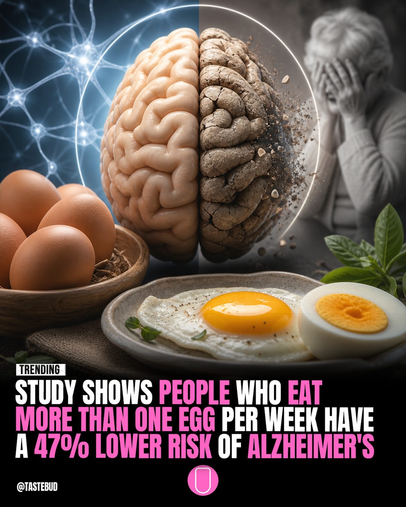 Eggs and Alzheimer's: Study Shows 47% Lower Risk with Weekly Consumption