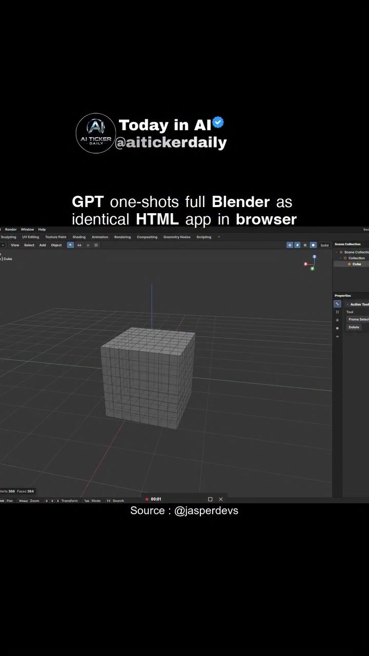 Blender in the Browser: GPT's 3D Modeling Revolution