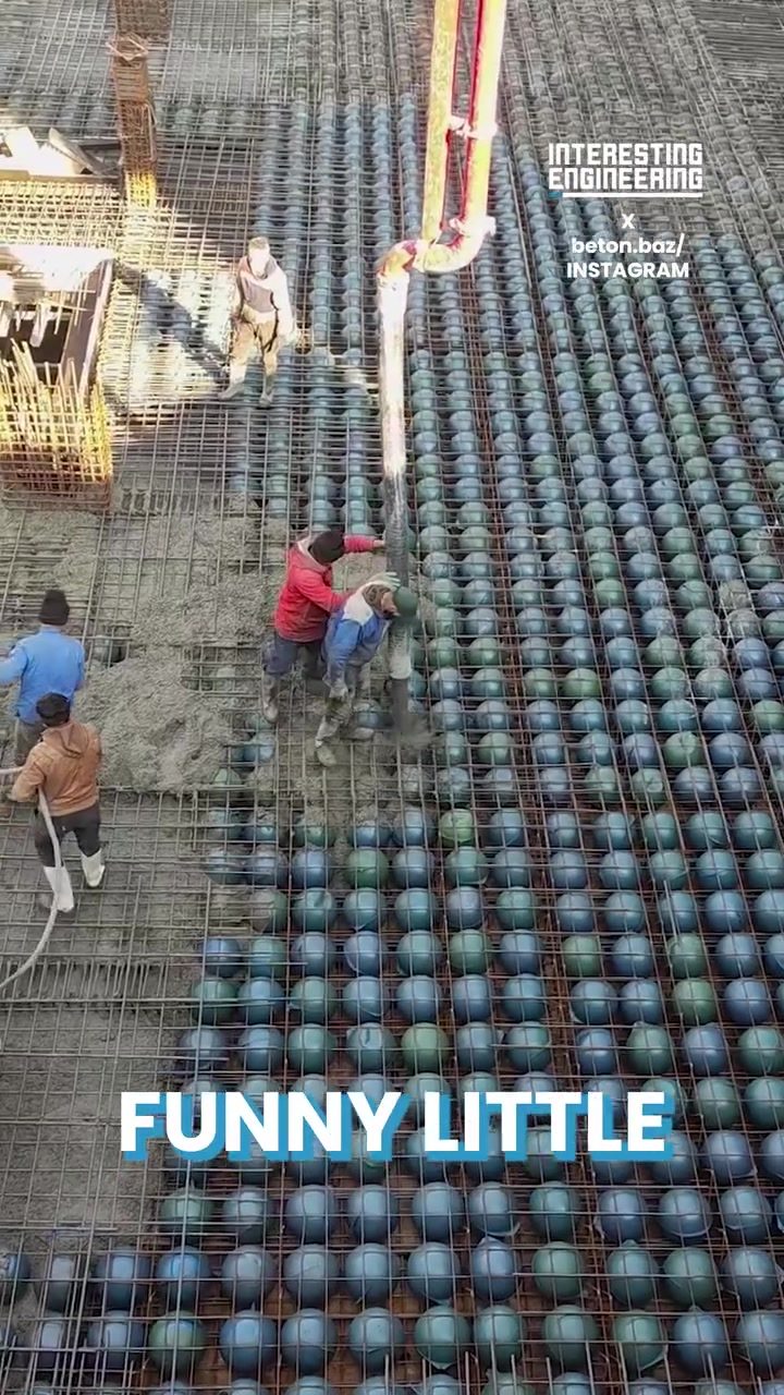 Innovative Eco-Friendly Construction Technique: Using Plastic Balls for Concrete Pouring