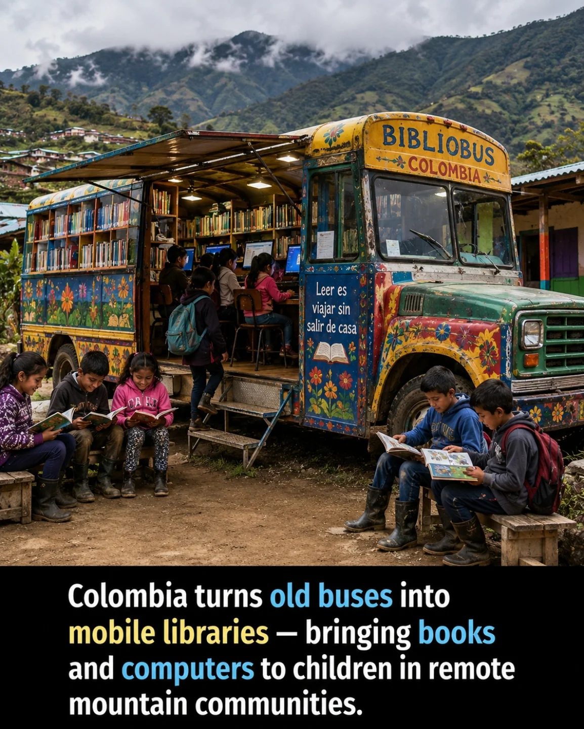 Colombia's Bibliobus Brings Books to Remote Mountain Communities