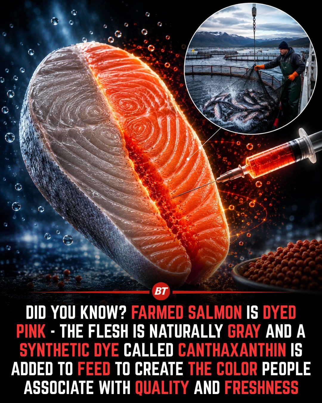 Why Farmed Salmon is Dyed Pink
