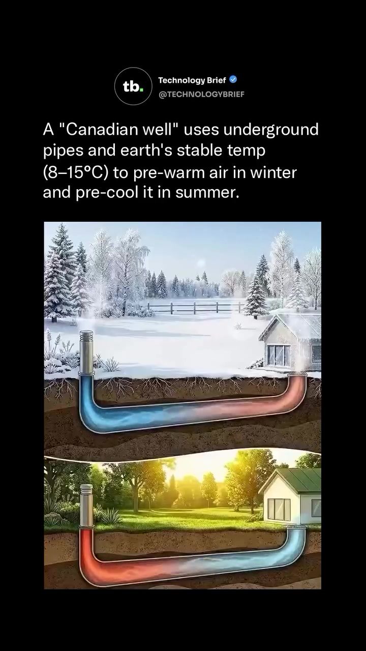 How Canadian Wells Use Underground Pipes for Year-Round Climate Control