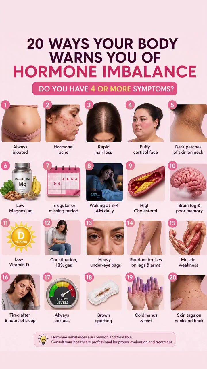 20 Common Symptoms of Hormone Imbalance