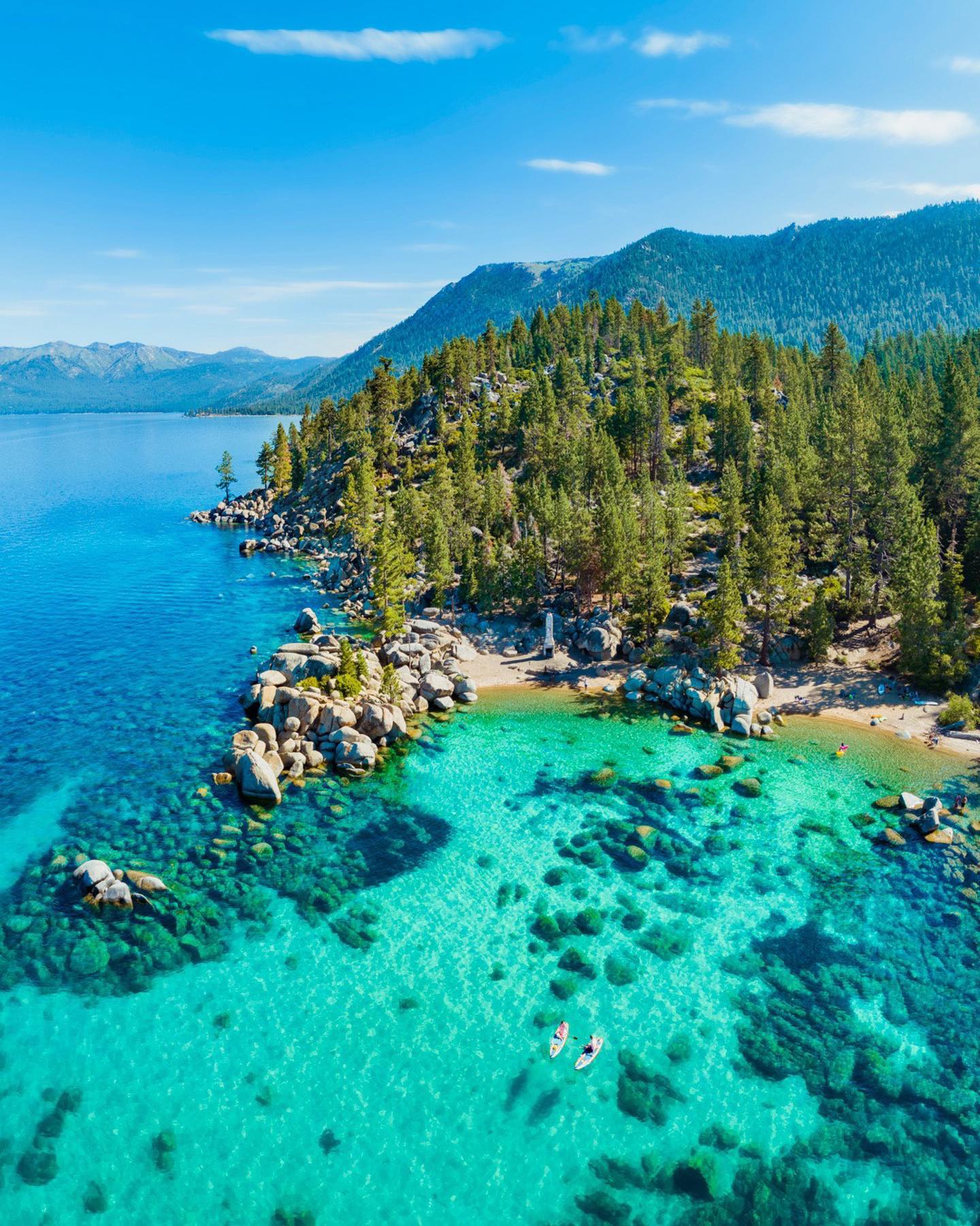 Chimney Beach Lake Tahoe: Aerial View
