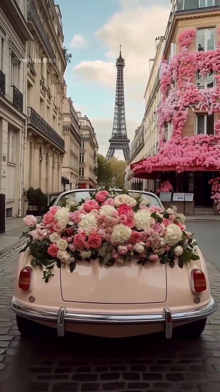 Eiffel Tower's Floral Makeover: A Parisian Love Story