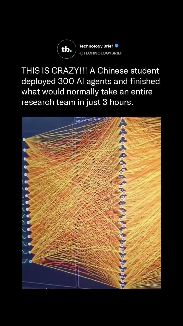 AI Student's 300-Agents Task in 3 Hours