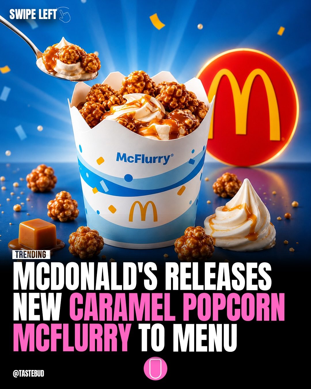 McDonald's Korea's New Caramel Popcorn McFlurry Combines Sweet and Crunch