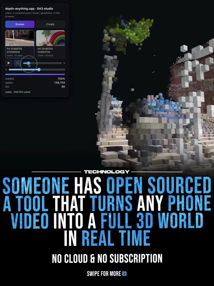 Open Source Tool Turns Phone Videos into 3D Worlds Locally