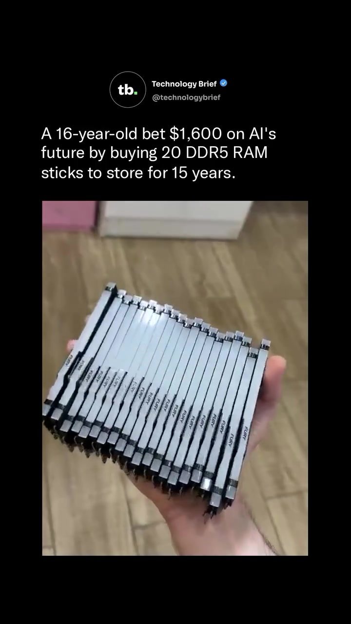 Teenager's $1,600 Bet on AI Future with DDR5 RAM Stockpile