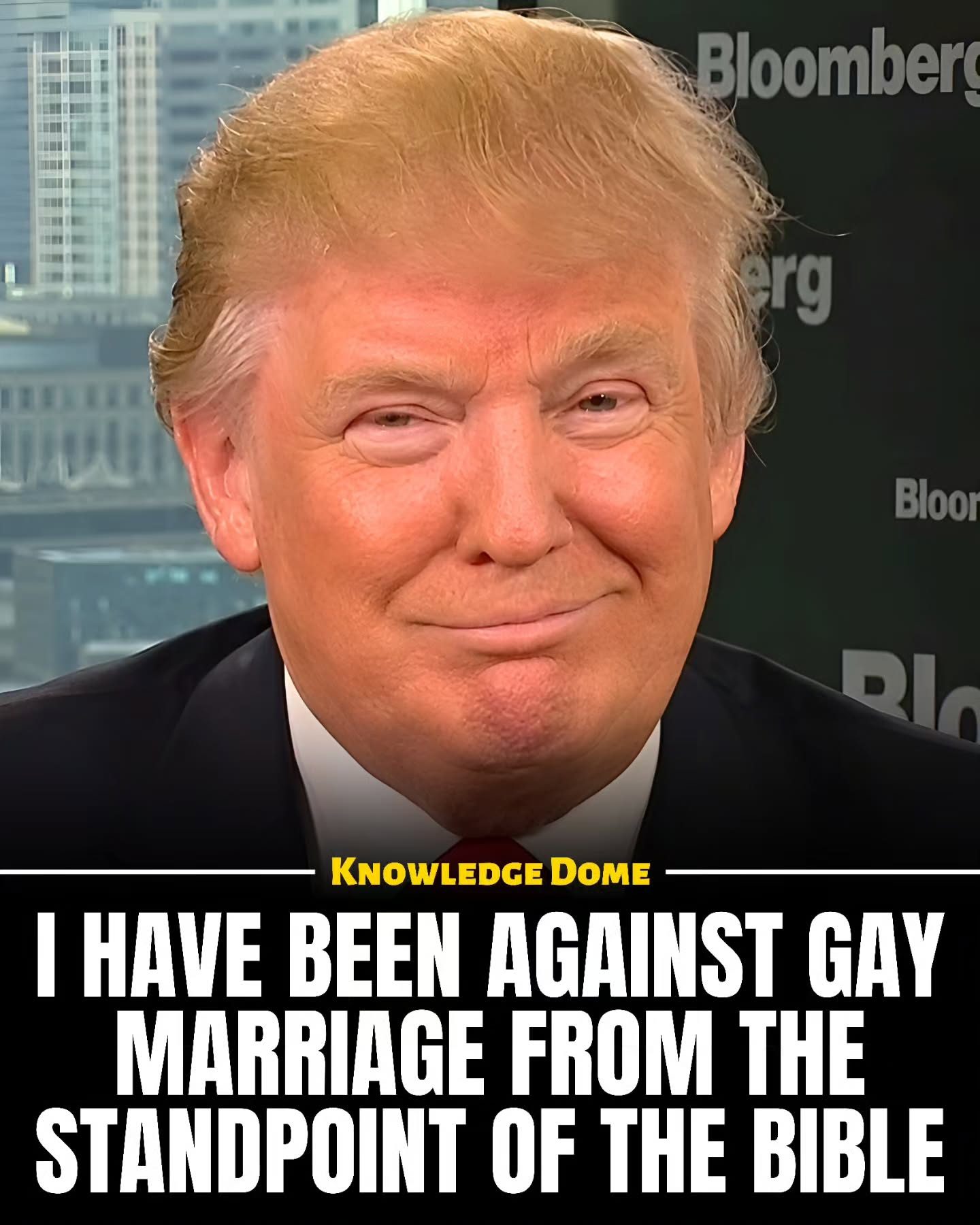 Trump's 2016 Bloomberg Interview: Gay Marriage and Religion