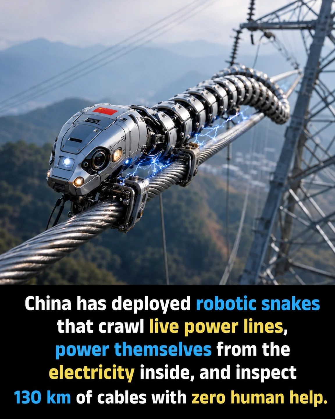 Robotic Snakes Revolutionize China's Power Line Inspections