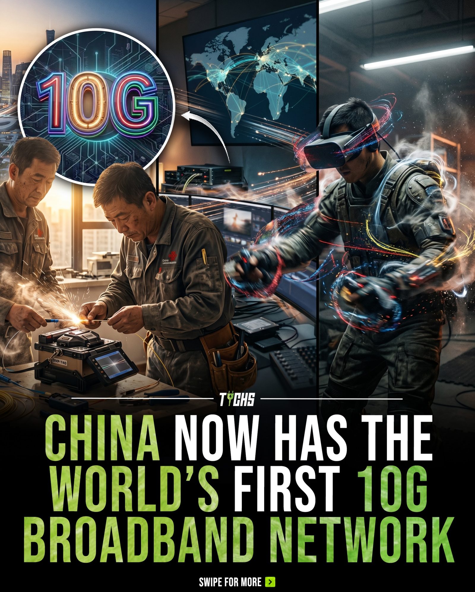 China Unveils World's First 10G Broadband Network