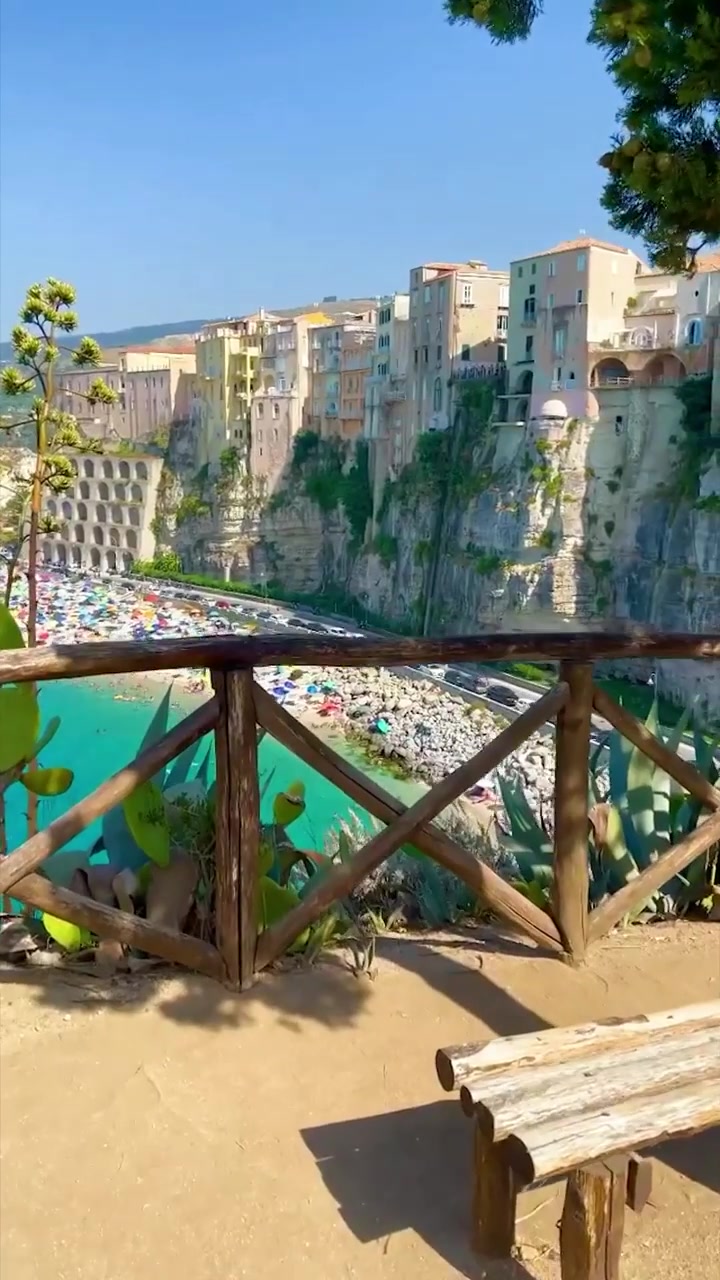 Coastal Town Cliffside View