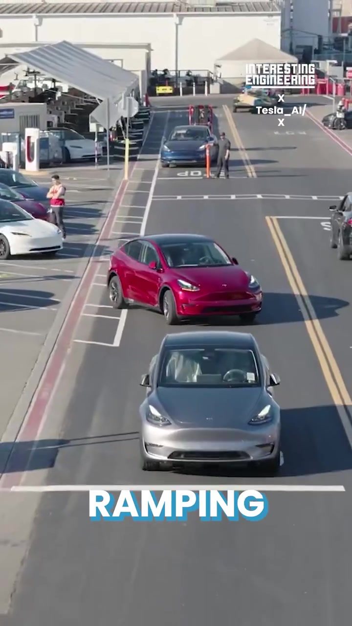 Tesla Model 3's Self-Driving Journey from Factory to Dock