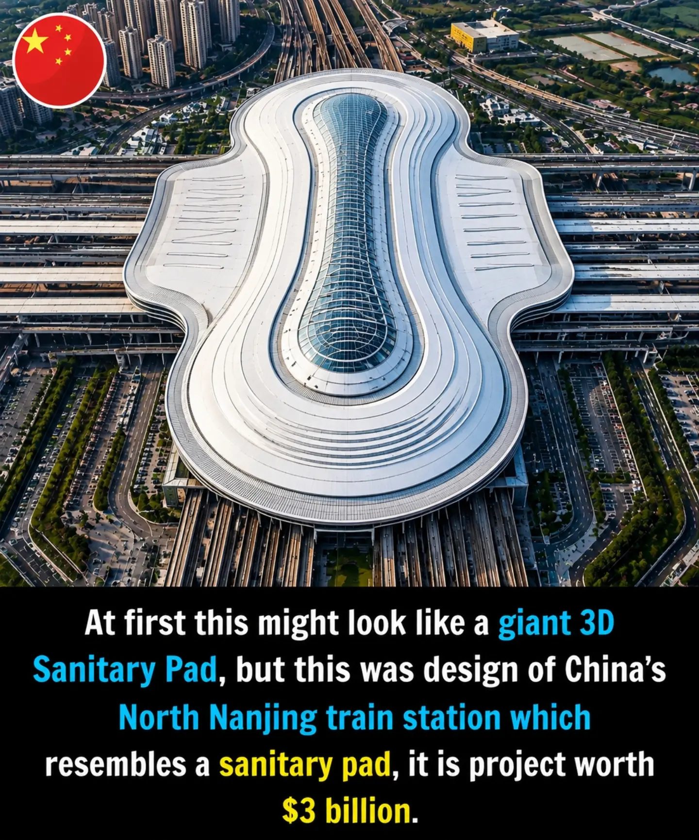 North Nanjing Train Station: The $3 Billion Sanitary Pad Design