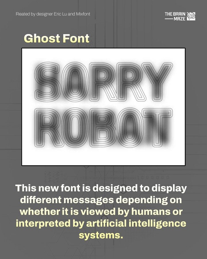 Ghost Font: Tricking AI with Human-Readable Text