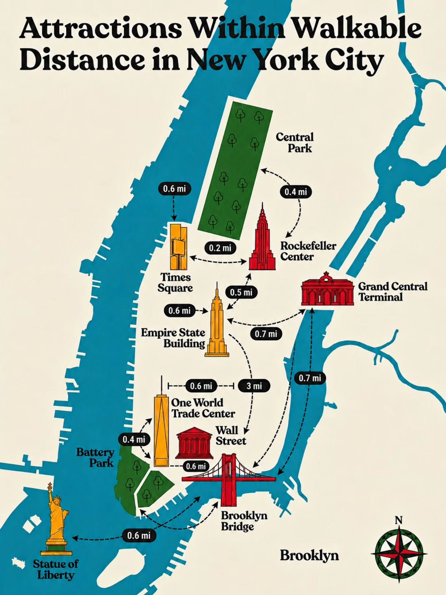 ### Discover Top New York Attractions Within Walking Distance