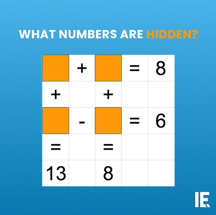 Math Puzzle: Solve for Hidden Numbers with Logic