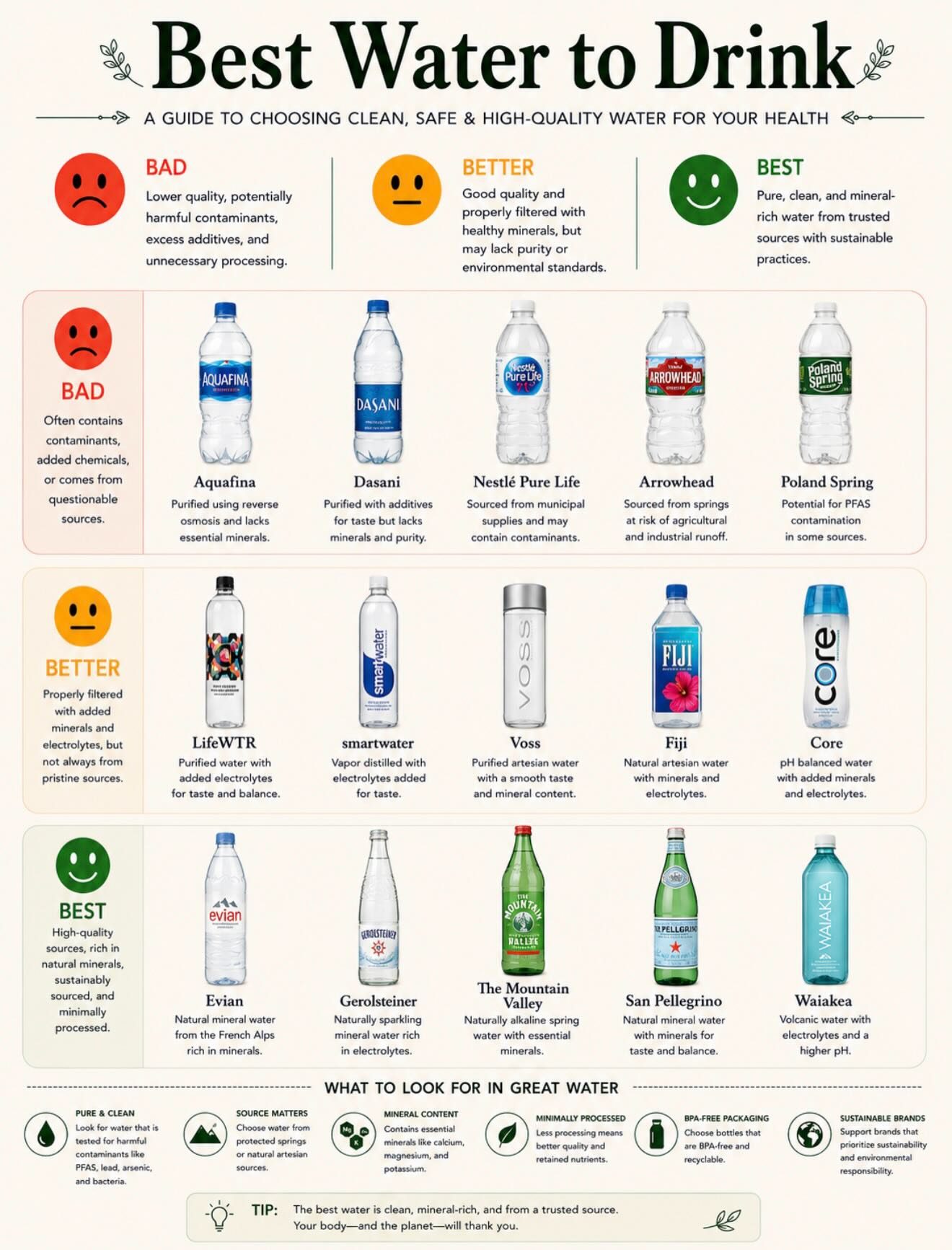Choosing the Best Bottled Water: Arrowhead vs. Others