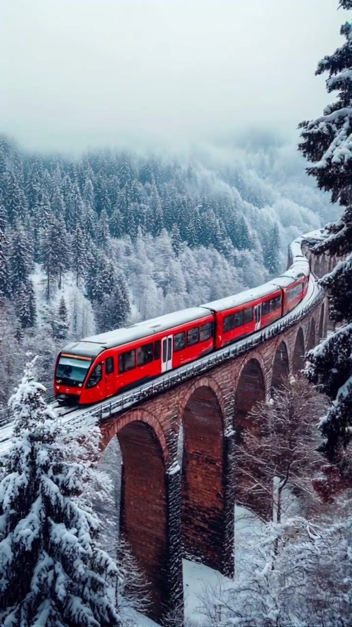 Luxurious Train Rides Through Winter Mountains