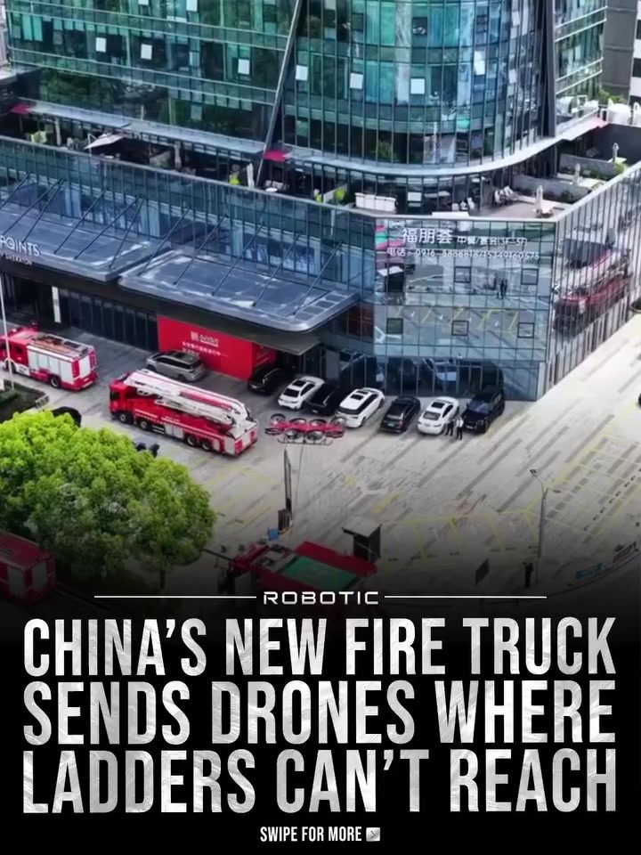 China's Advanced Drone-Equipped Fire Truck for High-Rise Emergencies