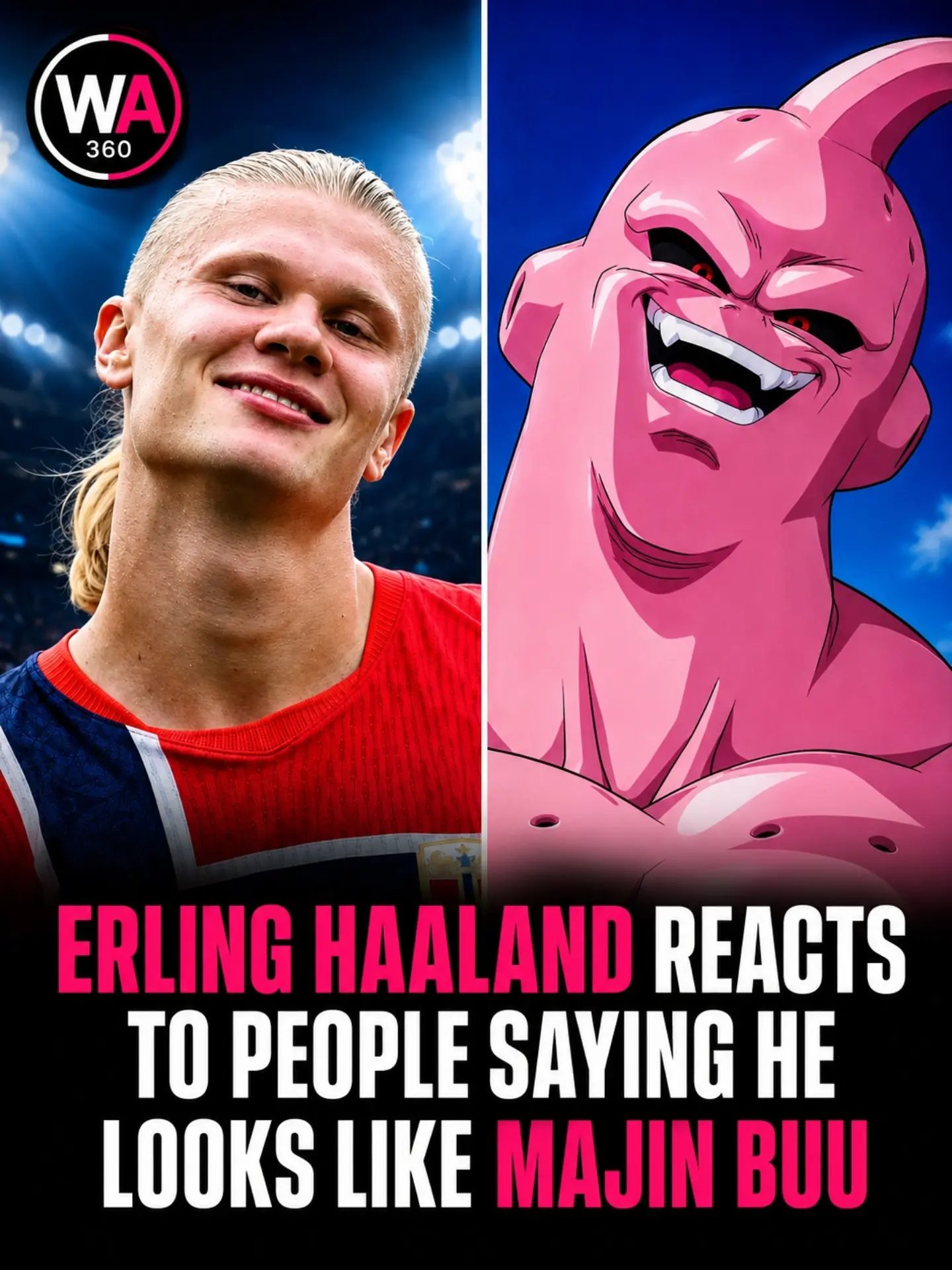 Erling Haaland's Funny Resemblance to Majin Buu from Dragon Ball