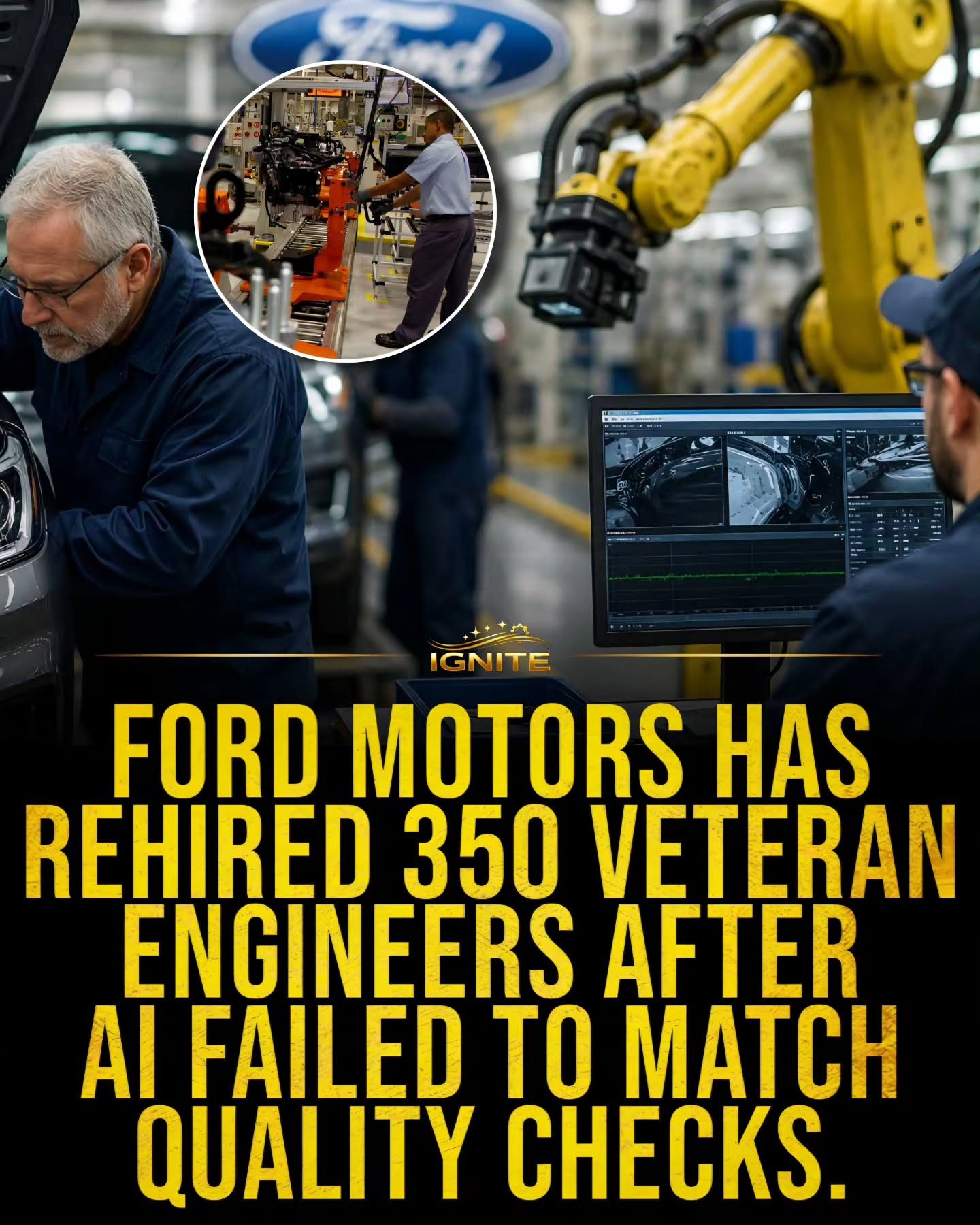 Ford Rehires 350 Engineers for Better Quality in Automotive Manufacturing