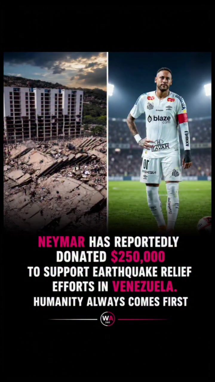 Neymar's $250,000 Donation for Venezuela Earthquake Relief