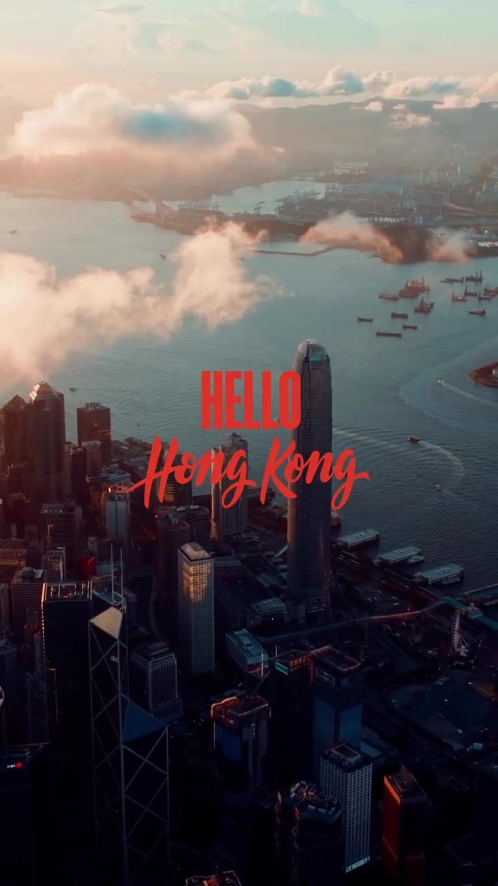Hong Kong Skyline: Aerial Views at Sunset and Night